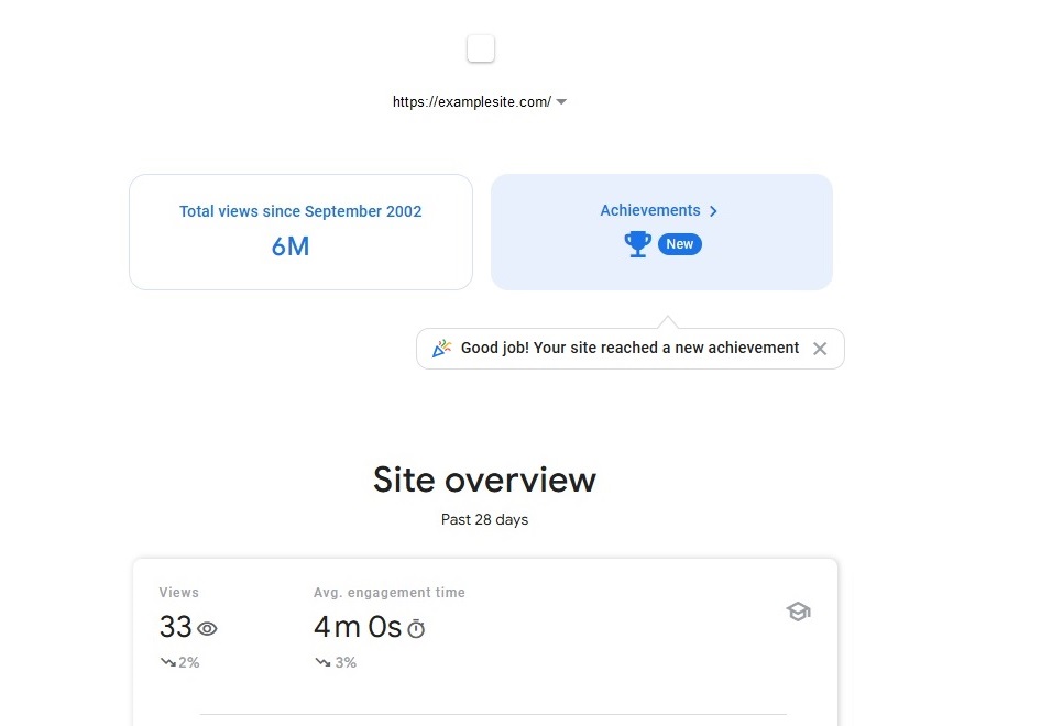 Search Console Site Overview