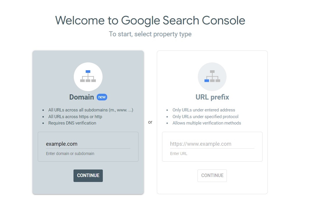 Search Console ownership verification