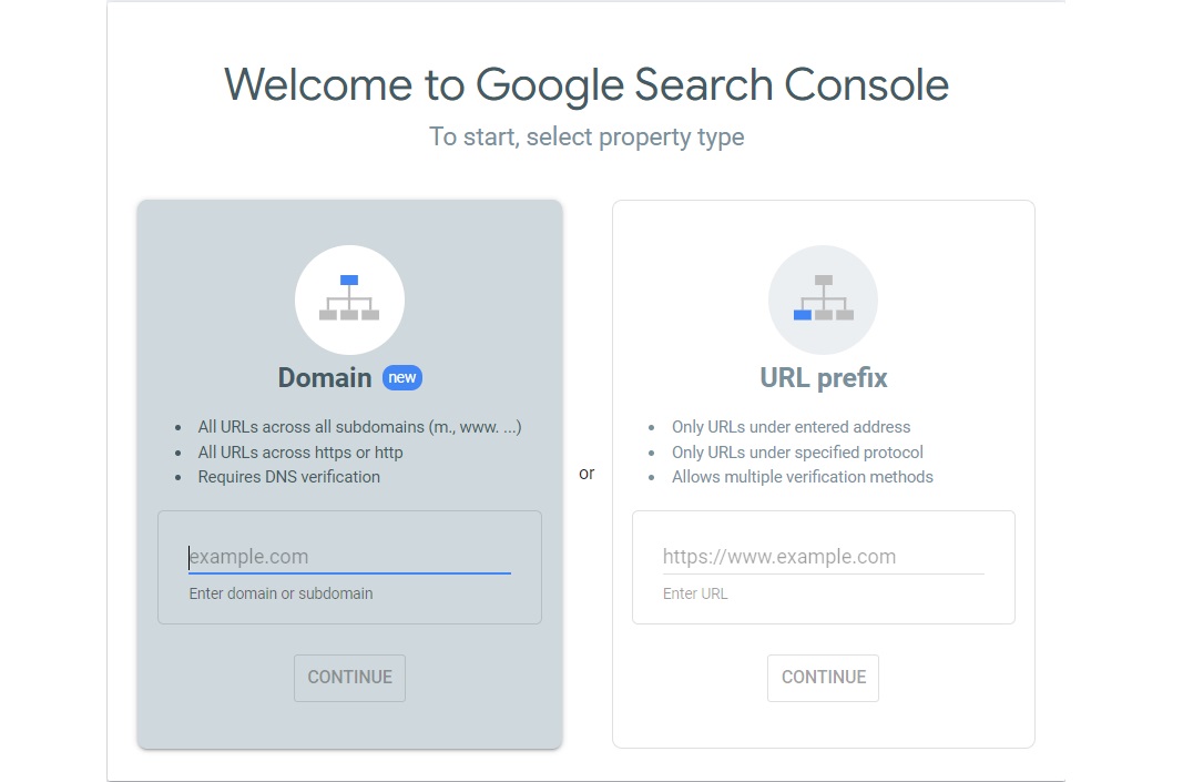 Google Search Console verification methods
