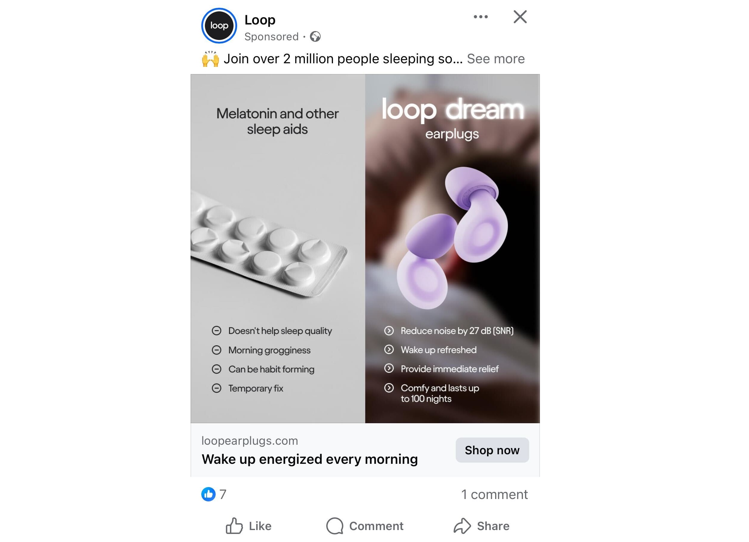 Facebook Ad example