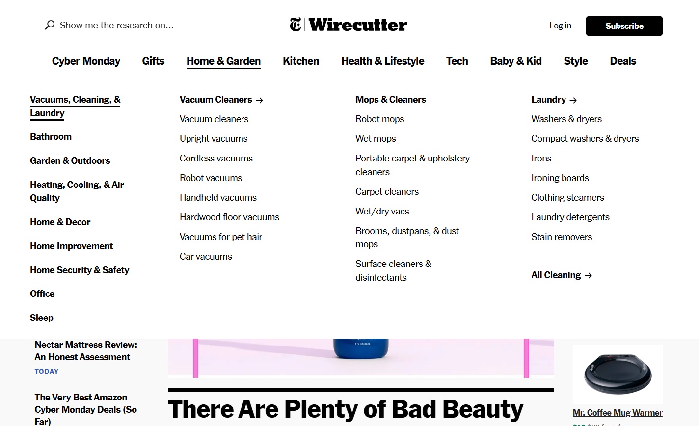 Site structure example