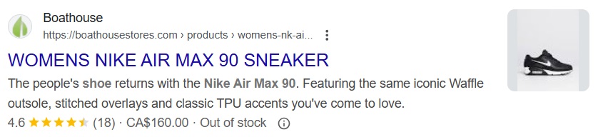 Rich results example