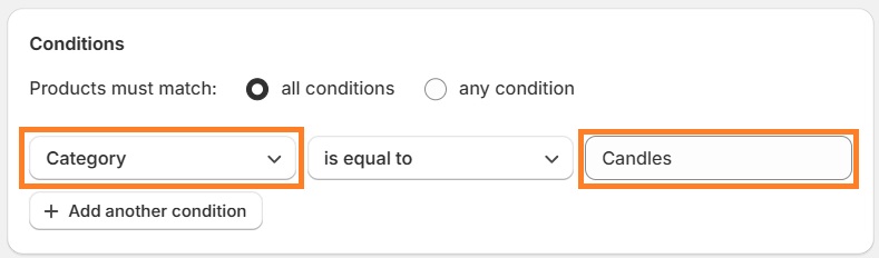 product conditions example