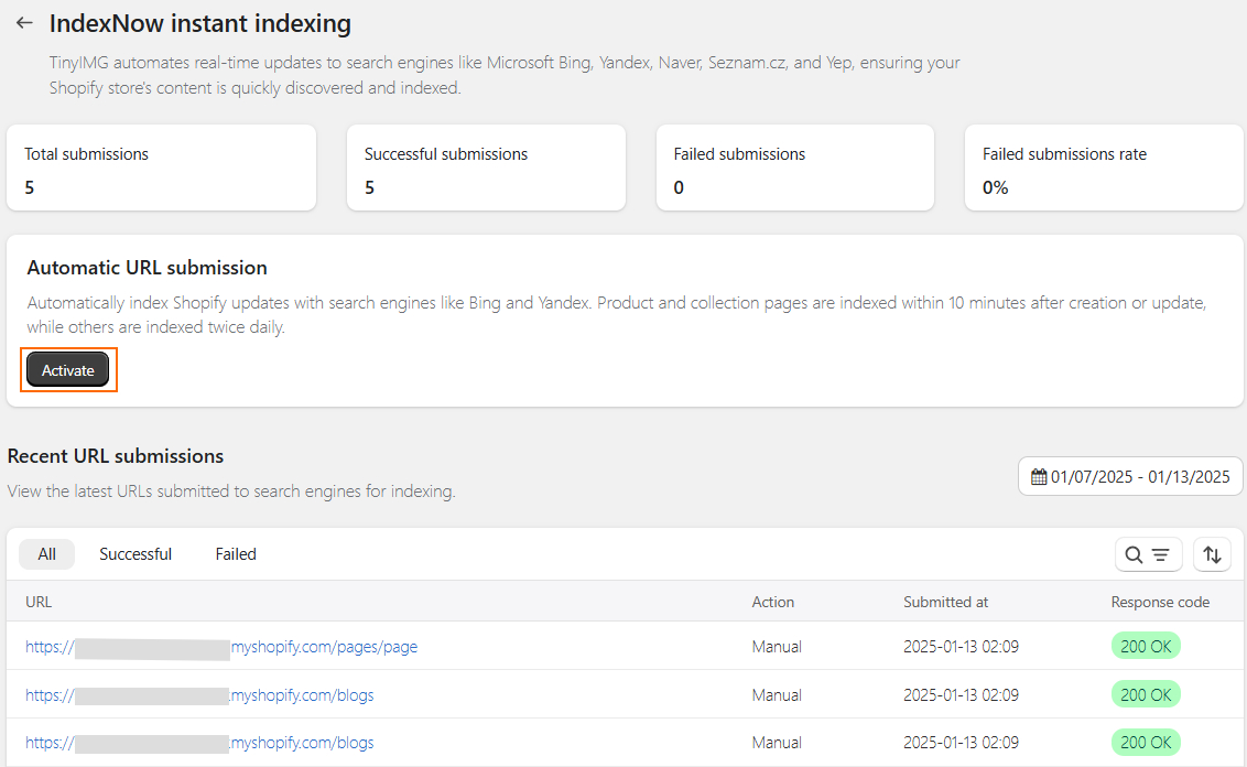 IndexNow TinyIMG feature