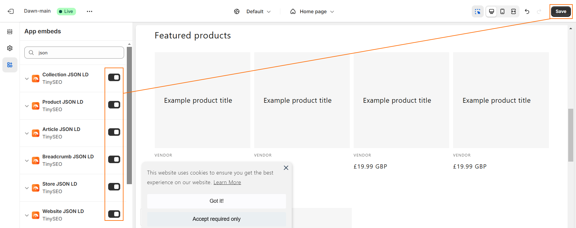 Embed TinyIMG for JSON-LD