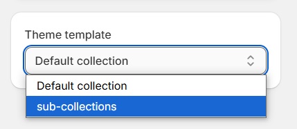 Changing the default collection template