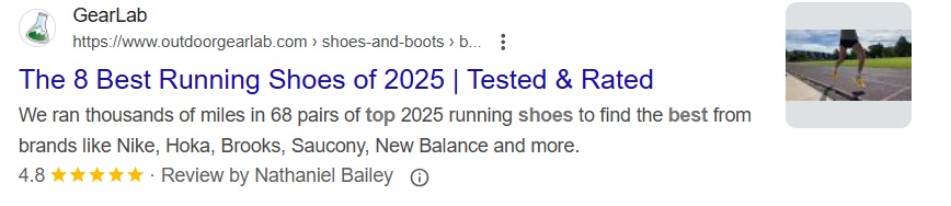 Meta title and description example