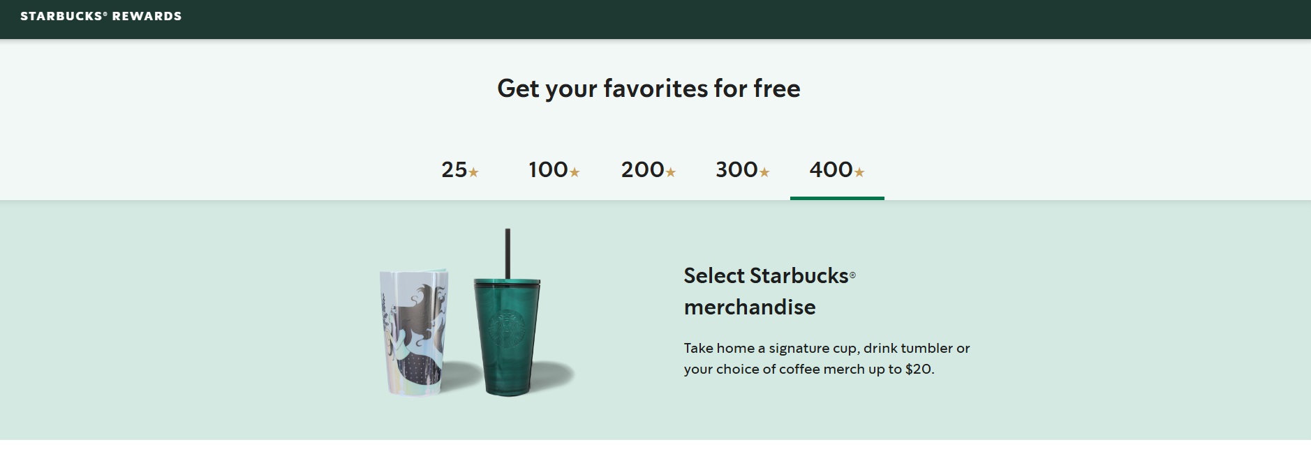 Starbucks reward system rules