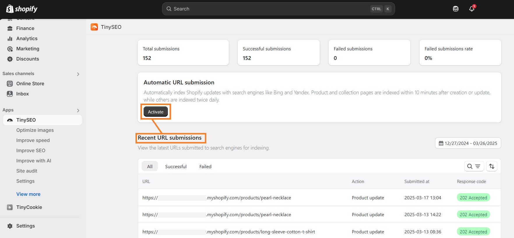 Activate IndexNow on TinyIMG