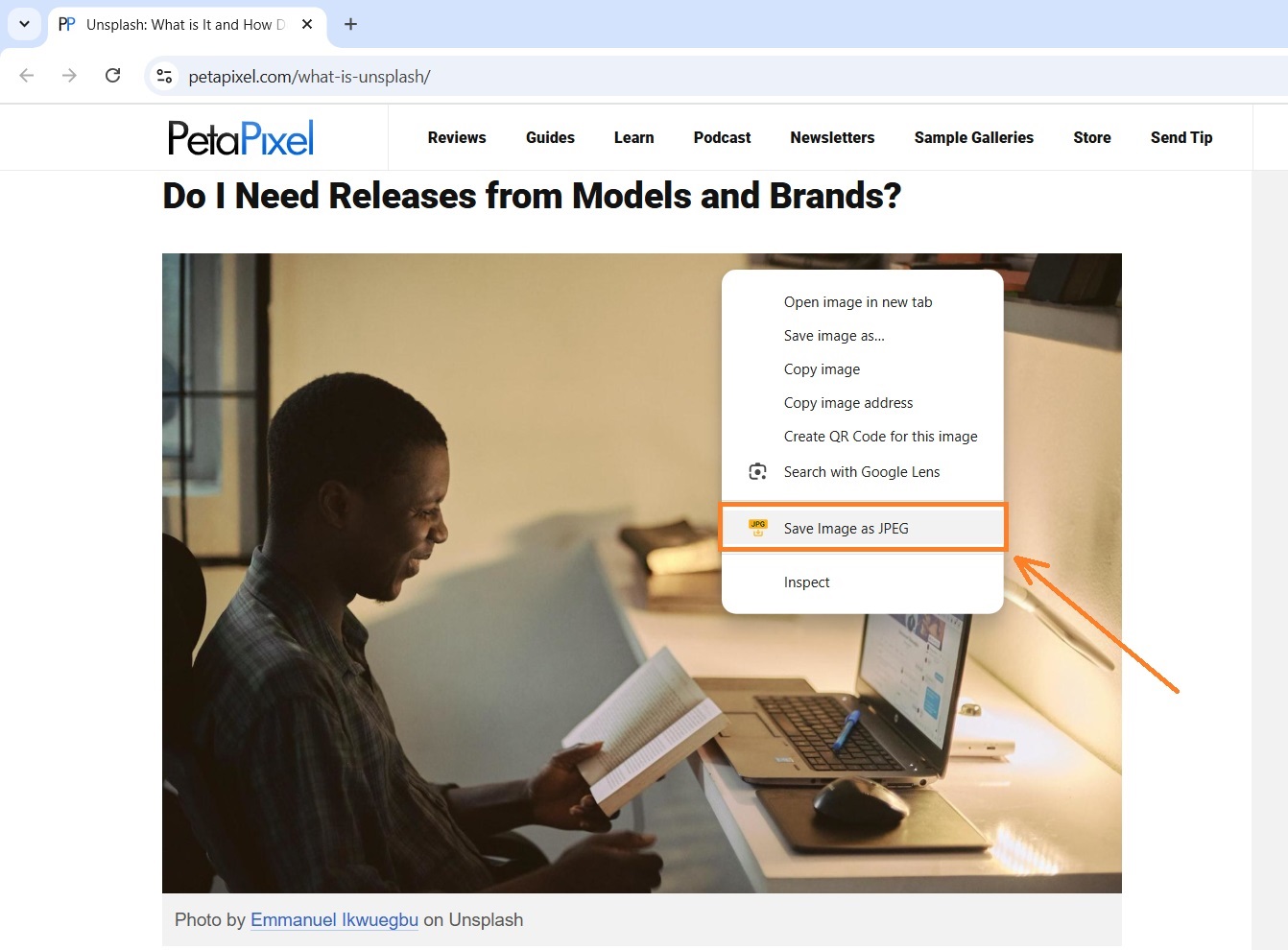 Change image format with a browser plugin