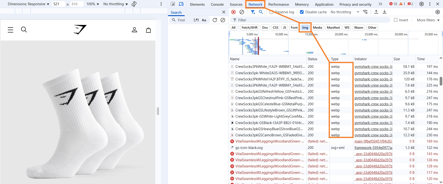 How to check if Shopify serves WebP