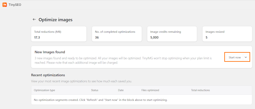 Image optimization with TinyIMG