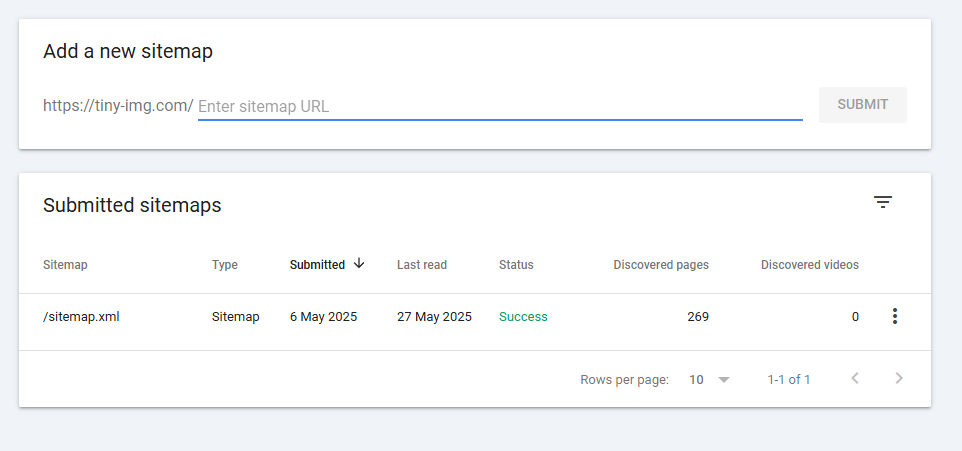 submit sitemap on google search console