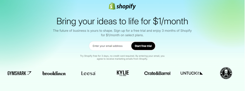 Shopify free trial