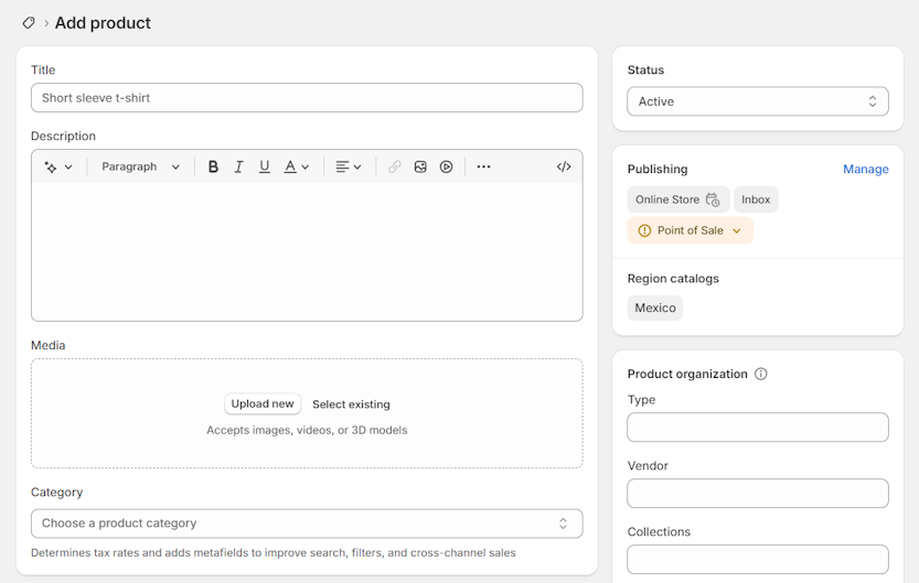 Create a product page on Shopify