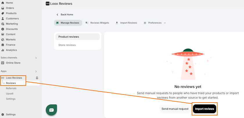 Import reviews to Shopify with Loox