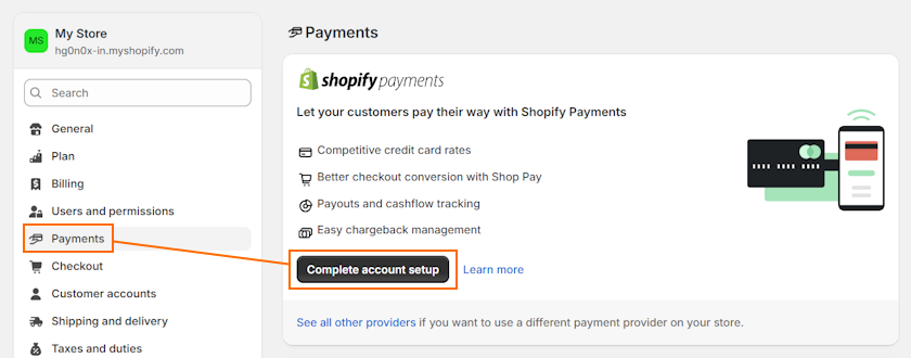 Set up Shopify Payments