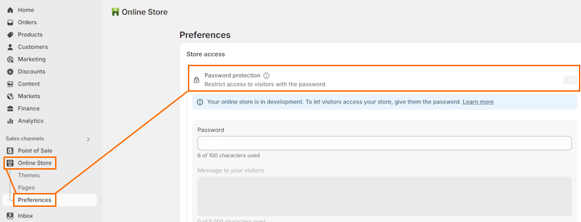 Launch Shopify store
