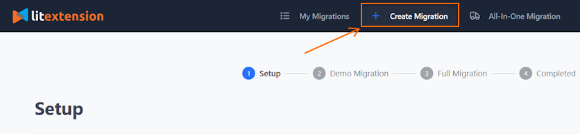Create migration with LitExtension