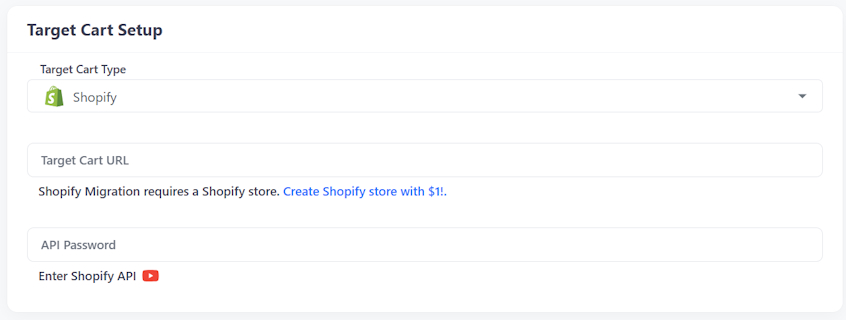Set up target cart with LitExtension