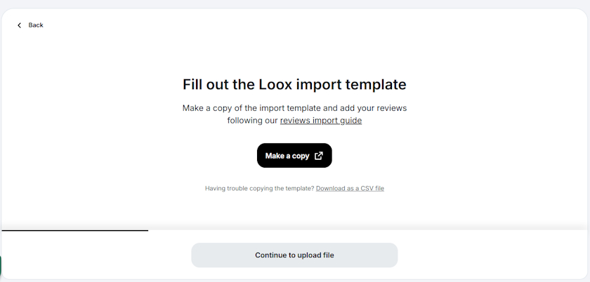 Make a copy of Loox template