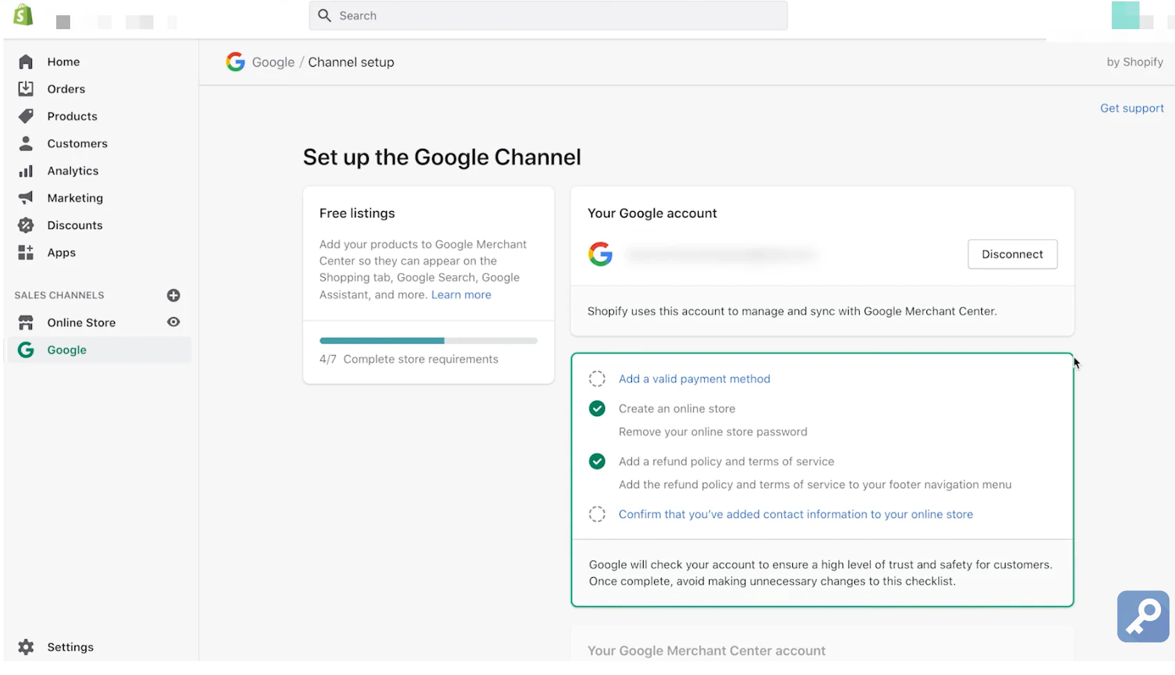 Create Google Merchant Center Account