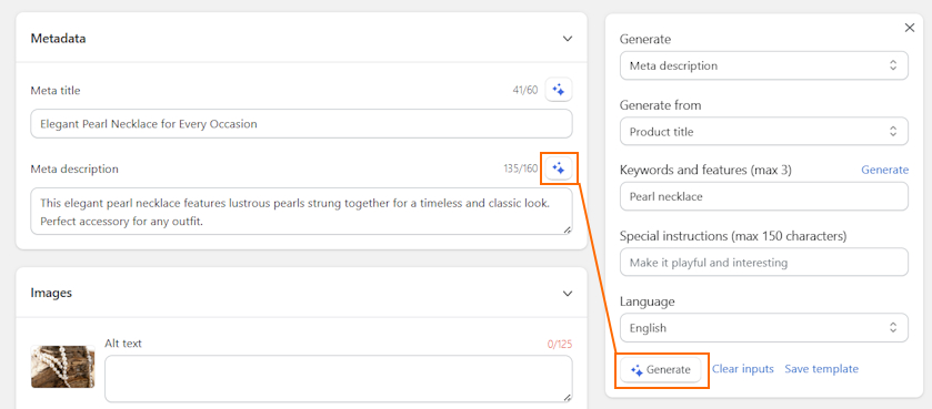 Generate metadata with AI using TinyIMG