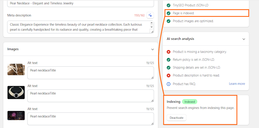 TinyIMG page indexing analysis