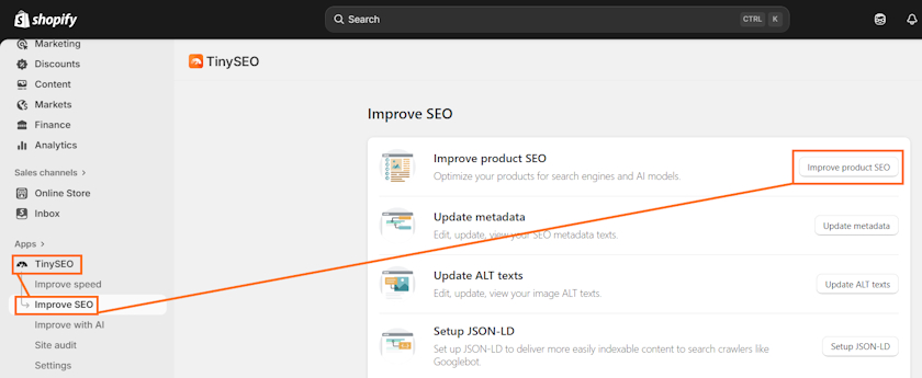 TinyIMG improve SEO section