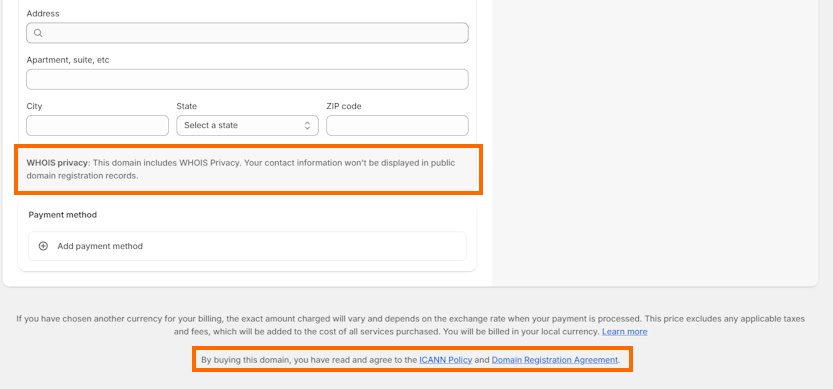 Domain WHOIS Privacy