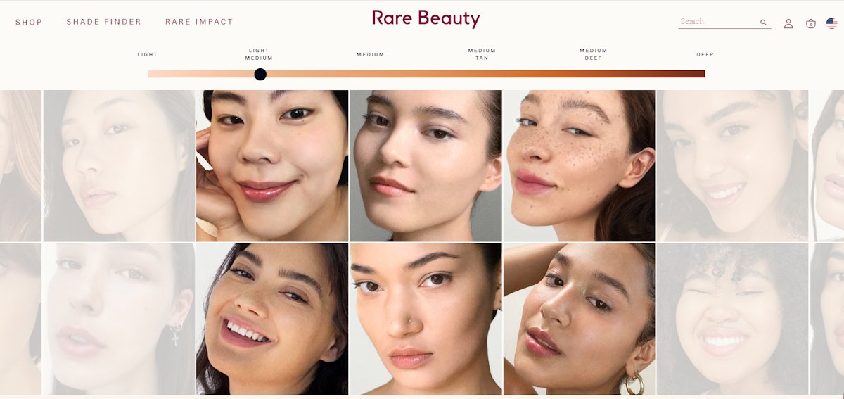 Rare Beauty shade finder