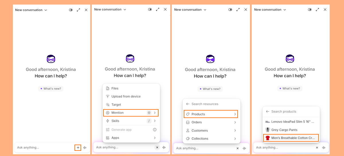 Shopify Sidekick mentions