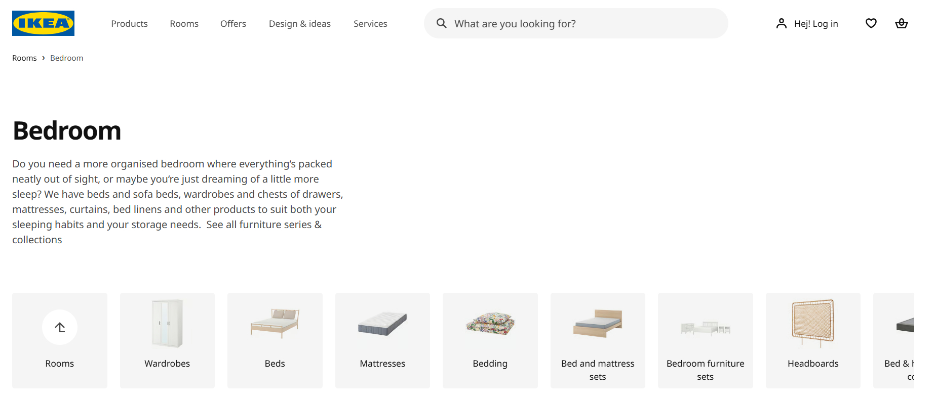 IKEA category page example