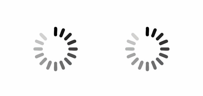 Lazy loading spinning wheel