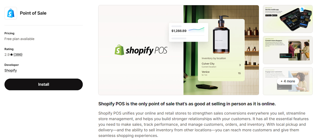 Shopify POS app