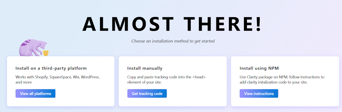 Microsoft Clarity installation methods