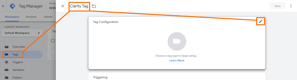 Creating Microsoft Clarity tag on Google Tag Manager
