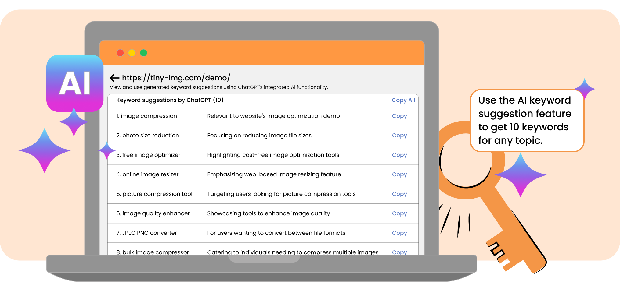 AI keyword suggestions
