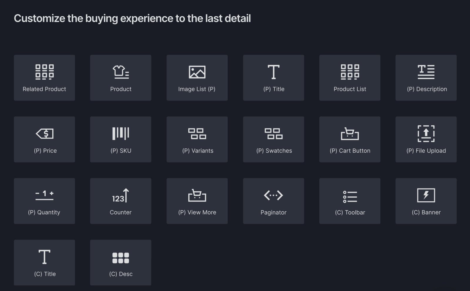 GemPages eCommerce elements library