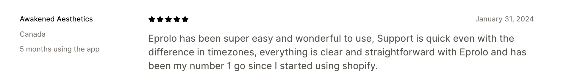 eprolo customer testimonial