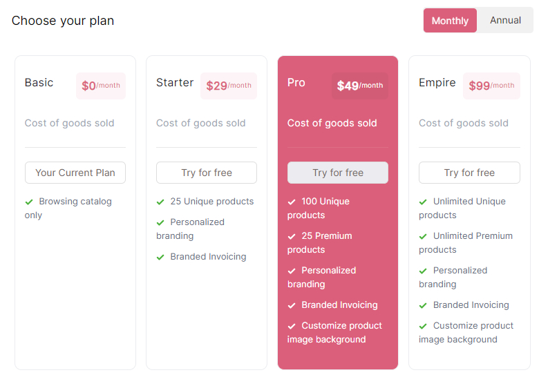 jubilee.beauty shopify app pricing table
