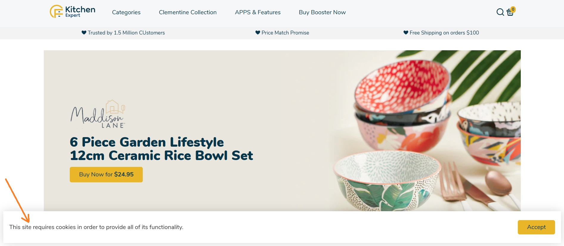 Booster theme GDPR bar