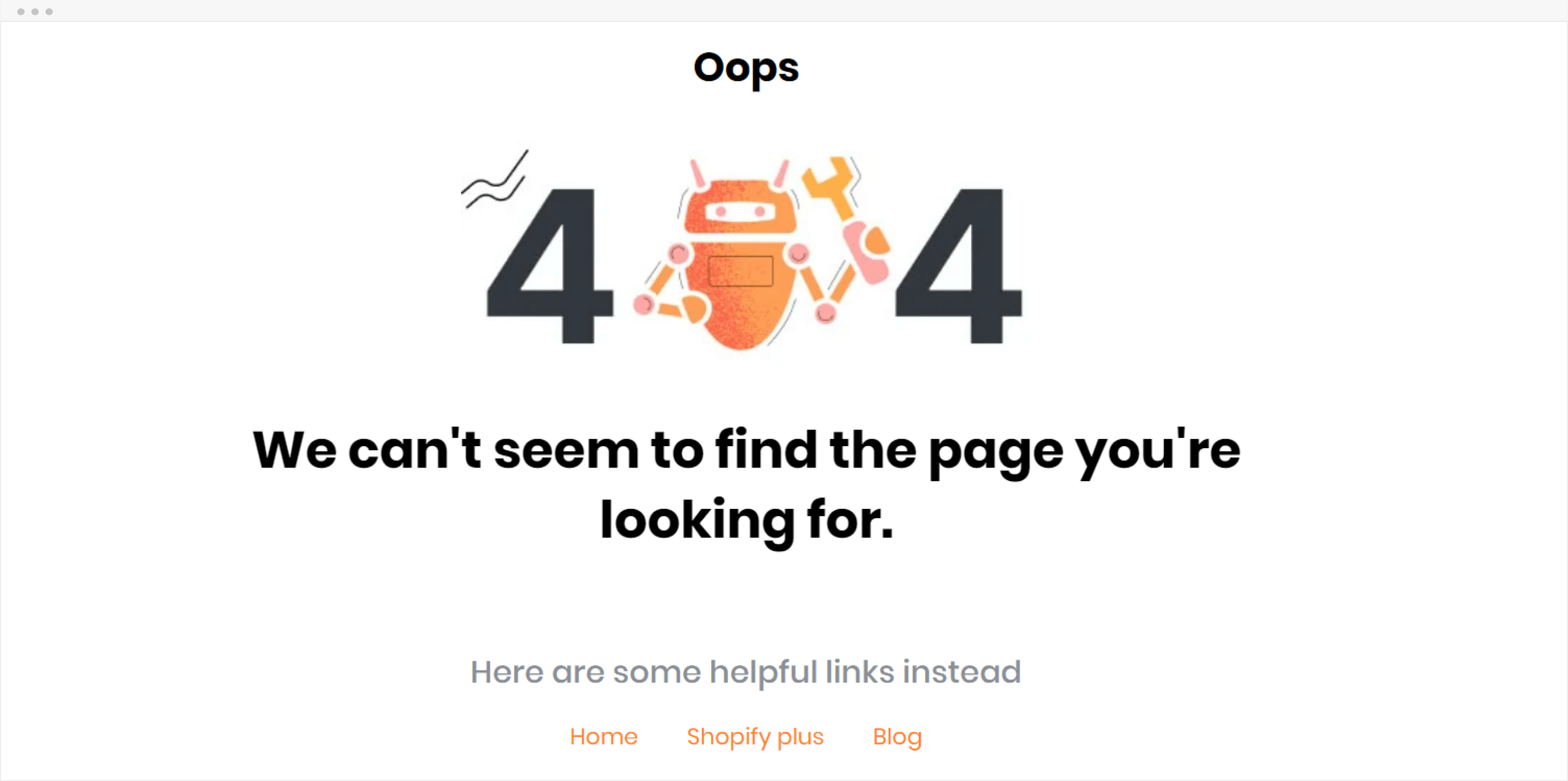404 error page