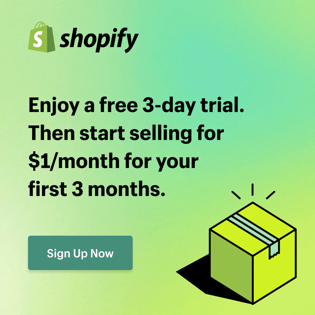 Set up your store, pick a plan later. Try Shopify free for 3 days, no credit card required.