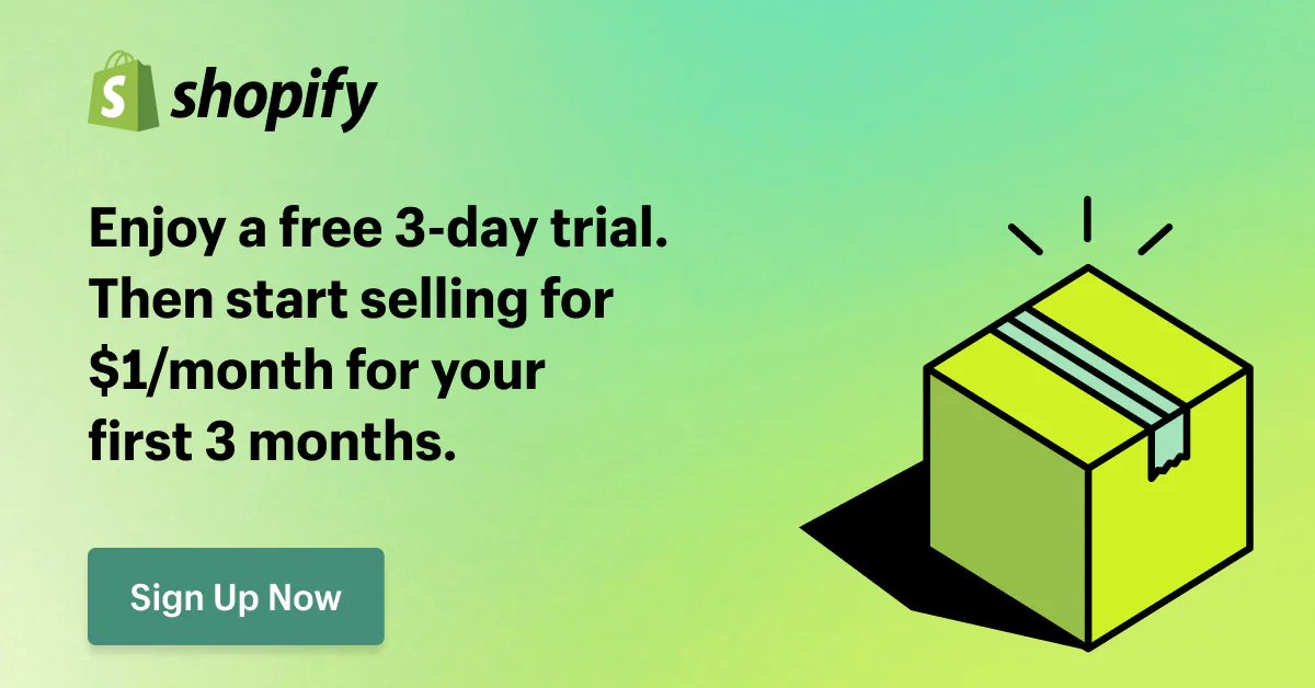 Set up your store, pick a plan later. Try Shopify free for 3 days, no credit card required.